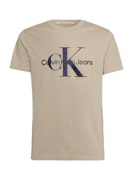 T-Shirt Calvin Klein Seasonal Beige pour Homme