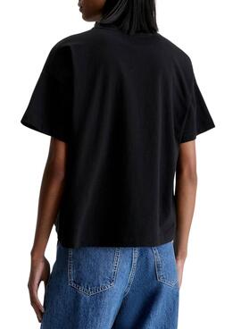 T-Shirt Calvin Klein Patch Noire pour Femme
