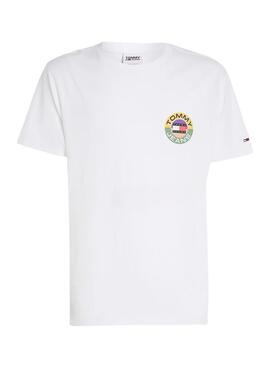 T-Shirt Tommy Jeans Circle Blanc pour Homme