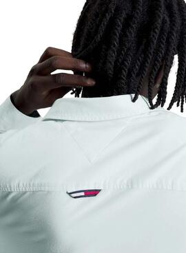 Chemise Tommy Jeans Oxford Vert pour Homme