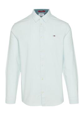 Chemise Tommy Jeans Oxford Vert pour Homme