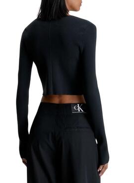 Cardigan Calvin Klein Hook Noire pour Femme