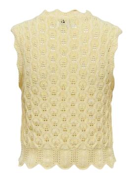 Top Only Luna Knitted Jaune pour Femme