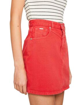 Jupe Pepe Jeans Rachel Rouge pour Femme