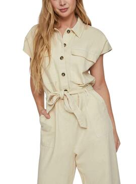 Jumpsuit Vila Tilo Beige pour Femme