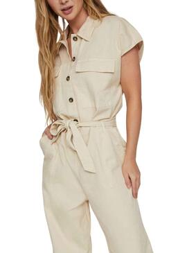 Jumpsuit Vila Tilo Beige pour Femme