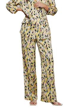 Pantalon Vila Soffy Jaune pour Femme