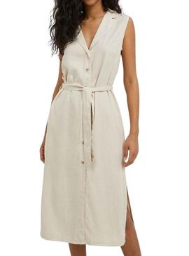 Robe Pepe Jeans Maggie Beige pour Femme