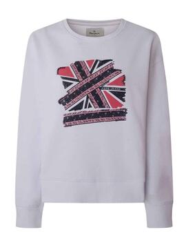 Sweat Pepe Jeans Nora Blanc pour Femme