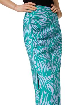 Jupe Vila Dogma Jade Vert et Violet Femme