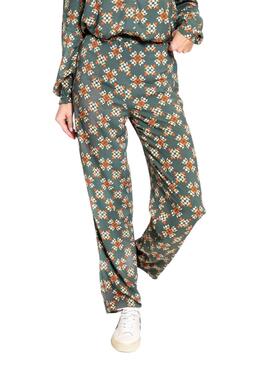 Pantalon Vila Zugi Vert pour Muejr