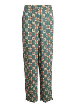 Pantalon Vila Zugi Vert pour Muejr