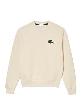 Sweat Lacoste Classic Fit Blanc Hueso Homme