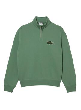 Sweat Lacoste Half Zip Vert pour Homme Femme