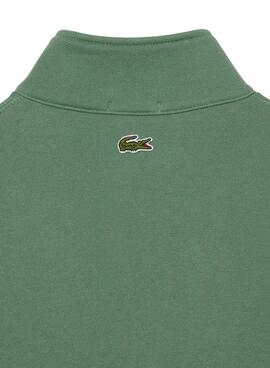 Sweat Lacoste Half Zip Vert pour Homme Femme