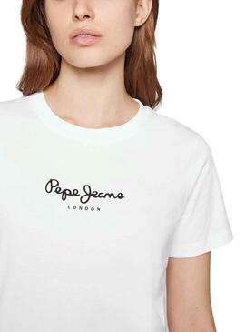 T-Shirt Pepe Jeans Wendy Blanc pour Femme