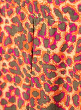 Pantalon Vila Viluni Animal Print Orange