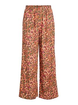 Pantalon Vila Viluni Animal Print Orange