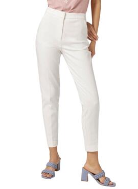 Pantalon Naf Naf Cigarette Blanc pour Femme