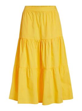 Jupe Vila Ria Jaune pour Femme