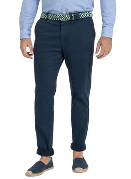 Pantalon El Pulpo Satén Bleu Marine pour Homme