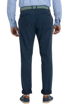 Pantalon El Pulpo Satén Bleu Marine pour Homme