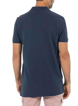 Polo El Pulpo Basic Bleu Lavado pour Homme