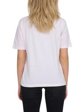 T-Shirt Only Lonely Blanc pour Femme
