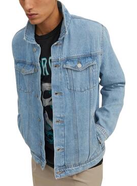 Veste Jack and Jones Jean Bleu pour Homme