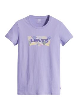 T-Shirt Levis Quilt Morado pour Femme