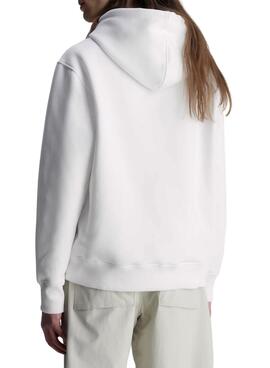 Sweat Calvin Klein Logo Blanc pour Homme
