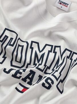 T-Shirt Tommy Jeans Entry Blanc pour Homme