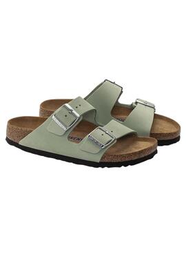 Sandales Birkenstock Arizona Vert pour Femme