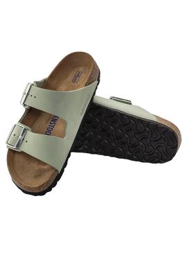 Sandales Birkenstock Arizona Vert pour Femme