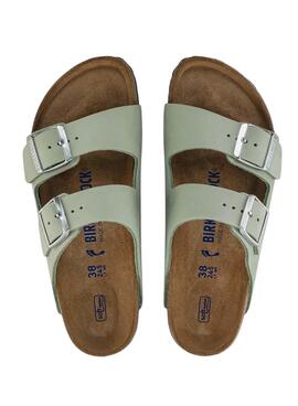Sandales Birkenstock Arizona Vert pour Femme