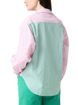 Chemise Naf Naf Rayures Bicolore pour Femme