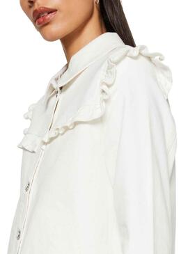 Veste Naf Naf Ecru Blanc pour Homme