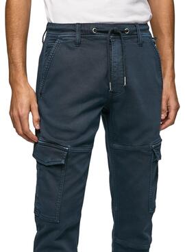 Pantalon Pepe Jeans Jared Bleu Marine pour Homme