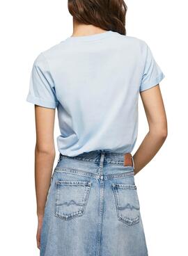 T-Shirt Pepe Jeans Goldie Bleu pour Femme