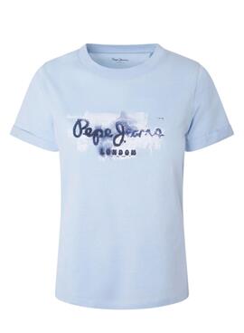 T-Shirt Pepe Jeans Goldie Bleu pour Femme