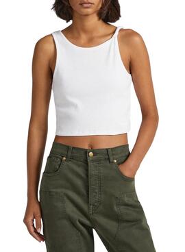 T-Shirt Pepe Jeans Anastasia Blanc pour Femme