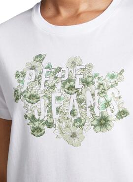 T-Shirt Pepe Jeans Alice Blanc pour Femme