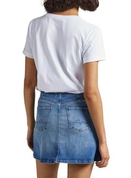 T-Shirt Pepe Jeans Agnes Blanc pour Femme