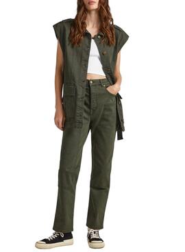 Pantalon Pepe Jeans Celyn Work Vert pour Femme