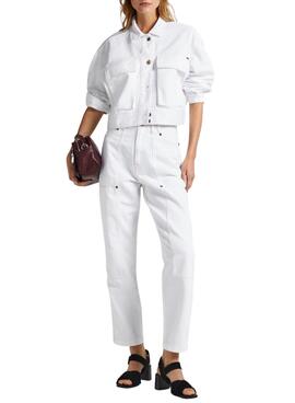 Veste Denim Pepe Jeans Frankie Blanc Femme