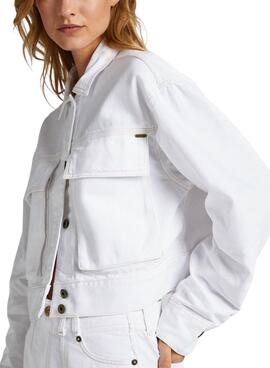 Veste Denim Pepe Jeans Frankie Blanc Femme