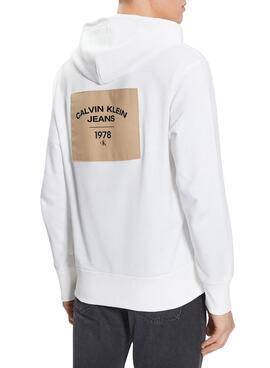 Sweat Calvin Klein Curve Graphic Blanc Homme