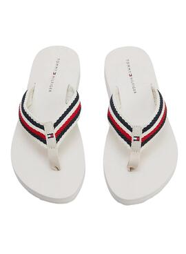 Flip flops Tommy Hilfiger Comfort Blanc pour Femme