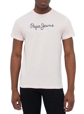 T-Shirt Pepe Jeans Eggo Rose pour Homme