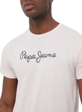 T-Shirt Pepe Jeans Eggo Rose pour Homme